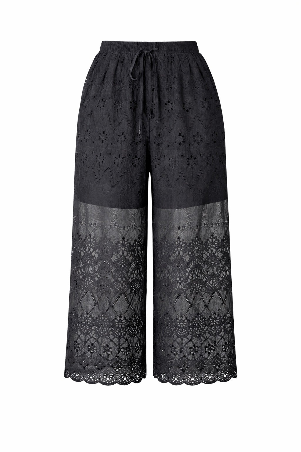 Demi Navy Eyelet Pants