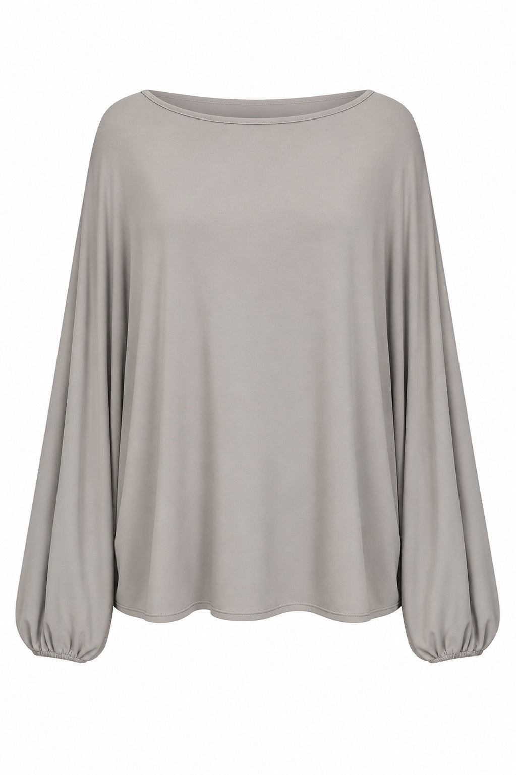 Willa Bamboo Boat Neck Top Grey