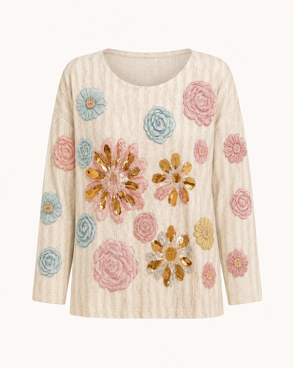 Citia Painted Prairie Knit Sweater  O/S
