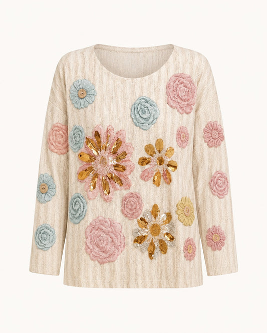 Citia Painted Prairie Knit Sweater  O/S