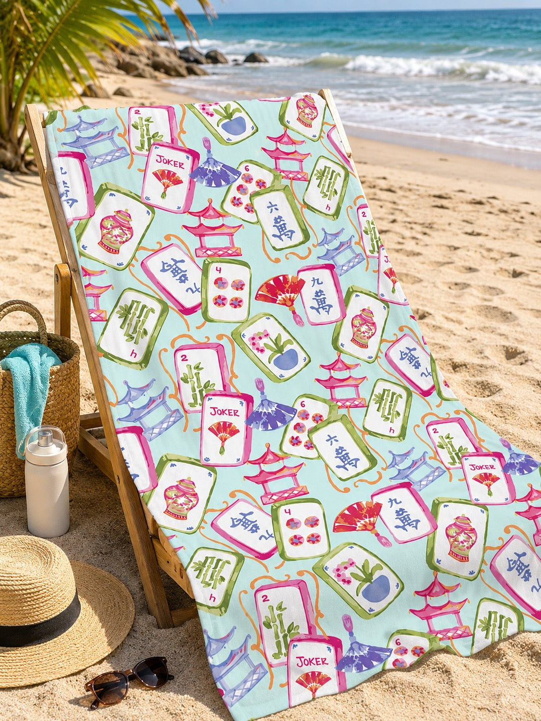 Mahjong Giant Beach Towel 40" x 70"