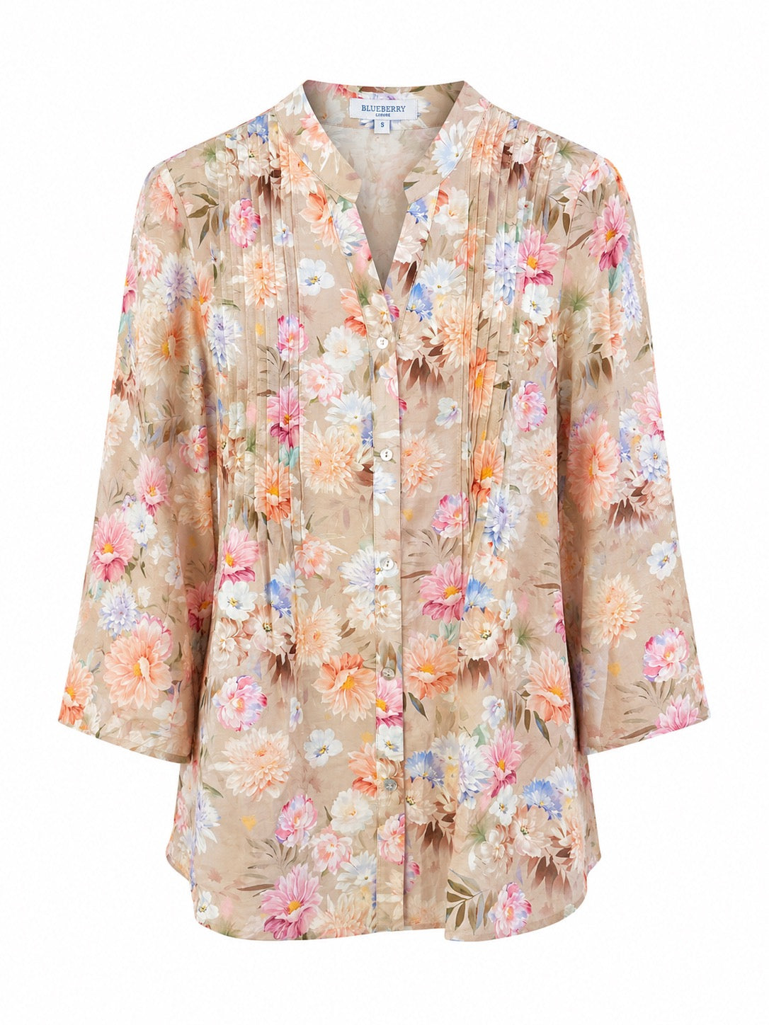 Margot Garden Reverie  Pintuck Blouse