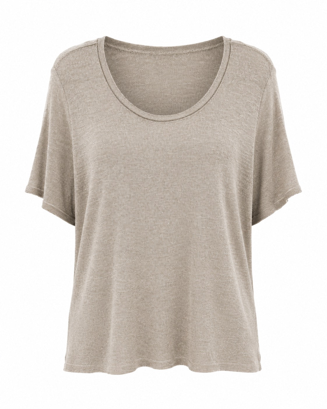 Tessa Effortless Oatmeal Knit Tee