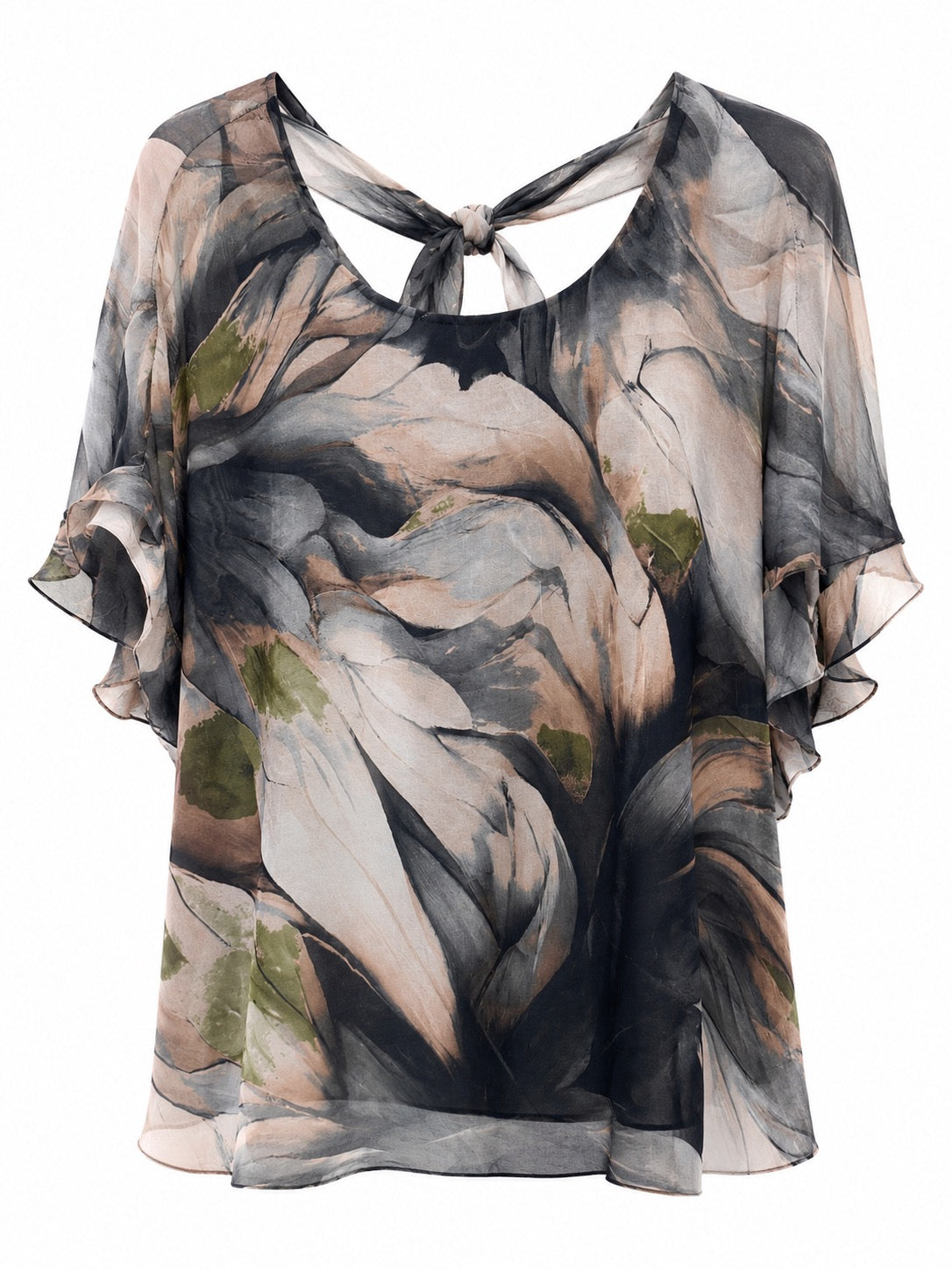 Clara Silk Top Smoky Magnolia O/S