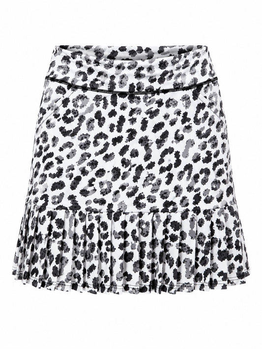 Tina Skirt with Built in Shorts Ruffle Bottom - Leopard