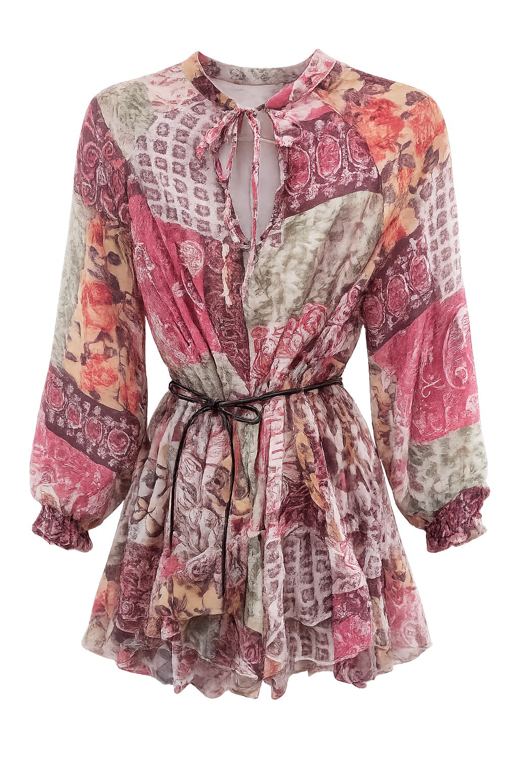 Bellaluna Patchwork Tiered Dress O/S
