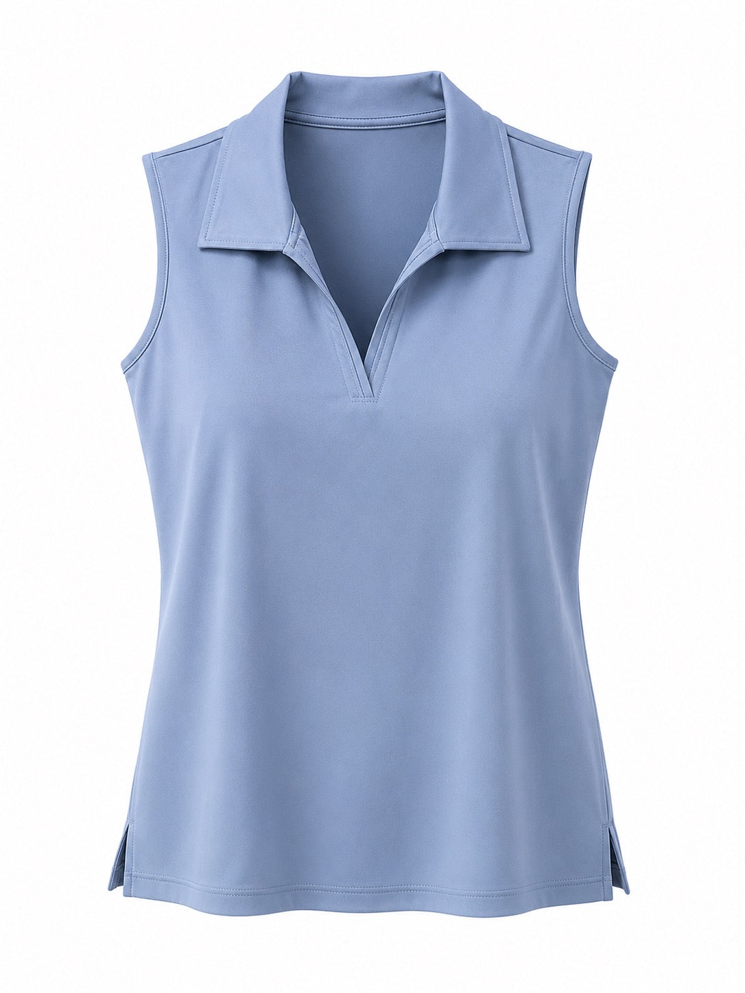 Carla Collared Sleeveless Top -Periwinkle