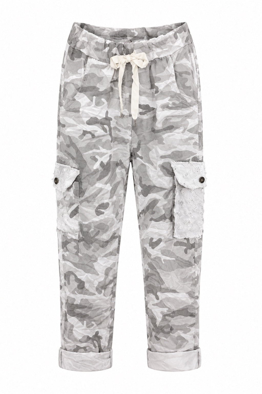 Janna Grey Camo  Stretch Pants