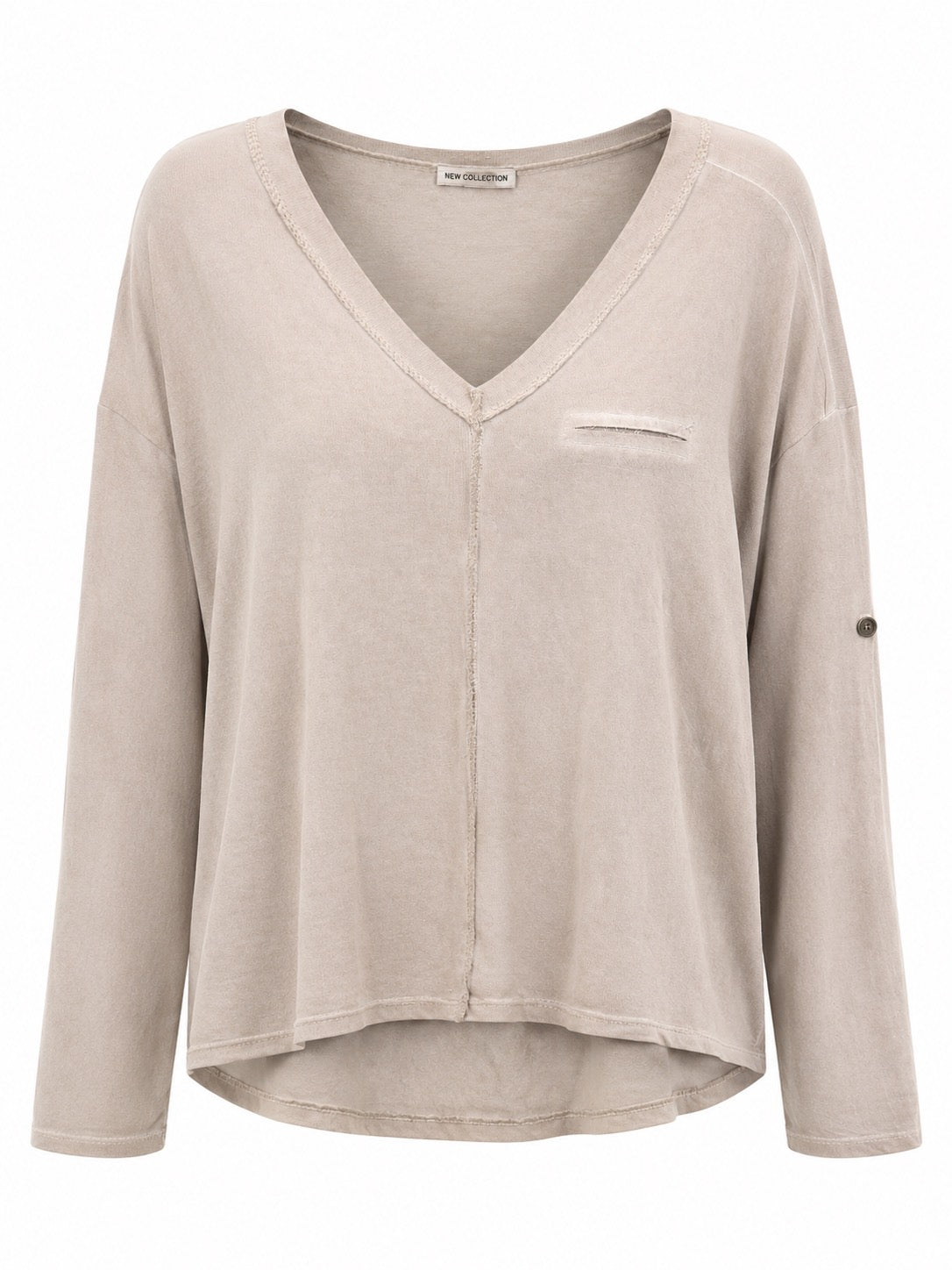 Brillare Novelty Top Beige Long Sleeve O/S