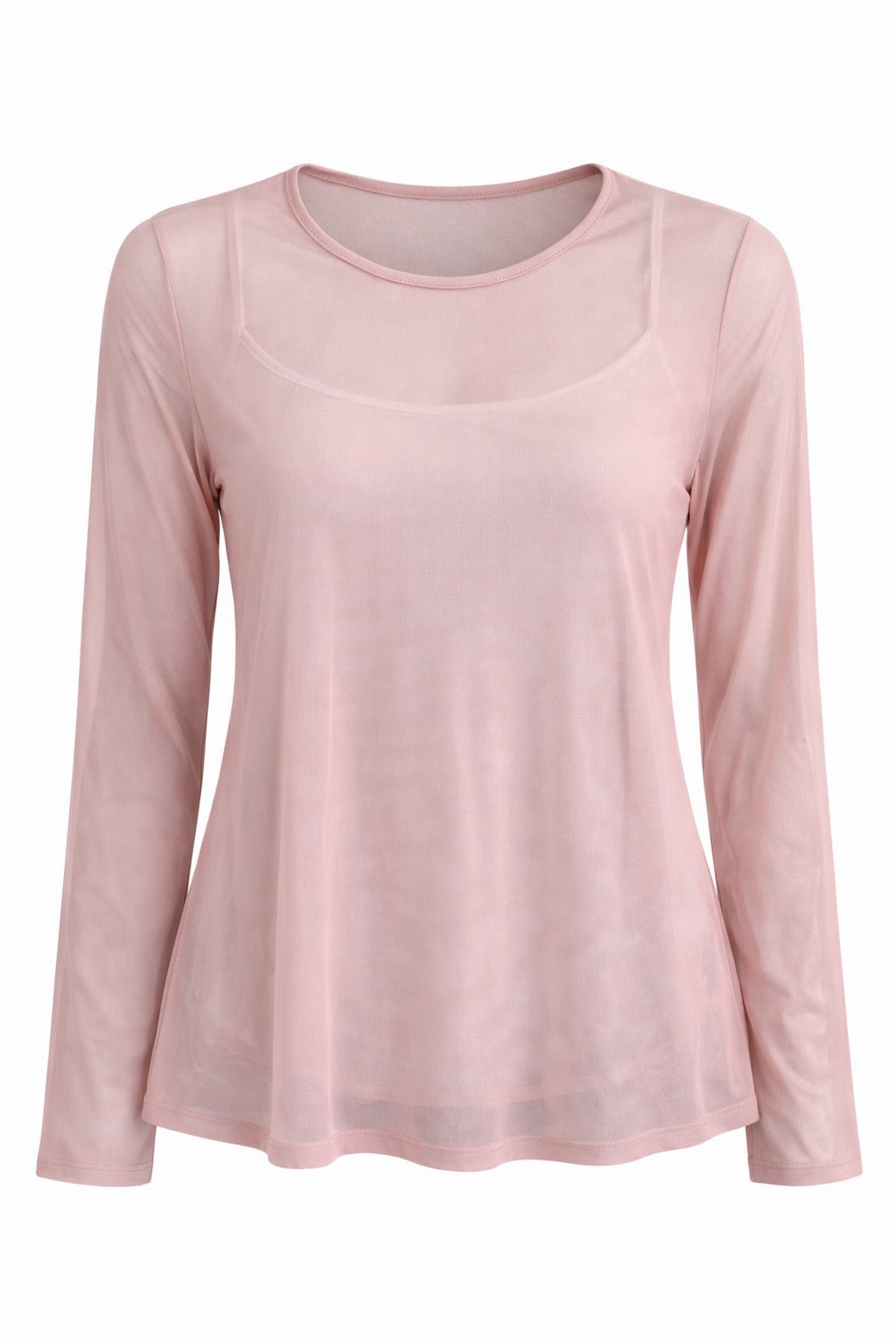 Rosa Mesh Long Sleeve Top Dusty Rose