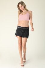 Michelle Textured Open-knit Back Crop Top