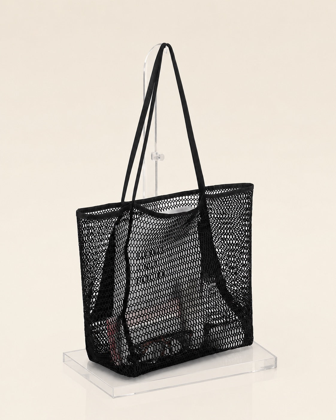 A210 Mesh Beach Waterproof Sandproof Shoulder Bag - Black