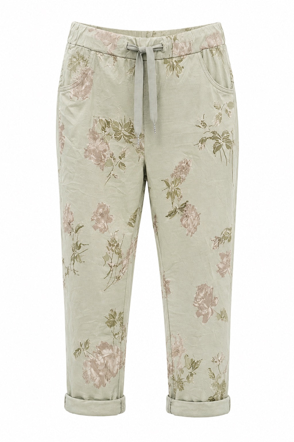 Janna Casual Green Floral Print - Plus Size