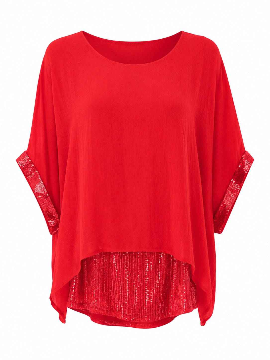 Marta Sequin Red Blouse