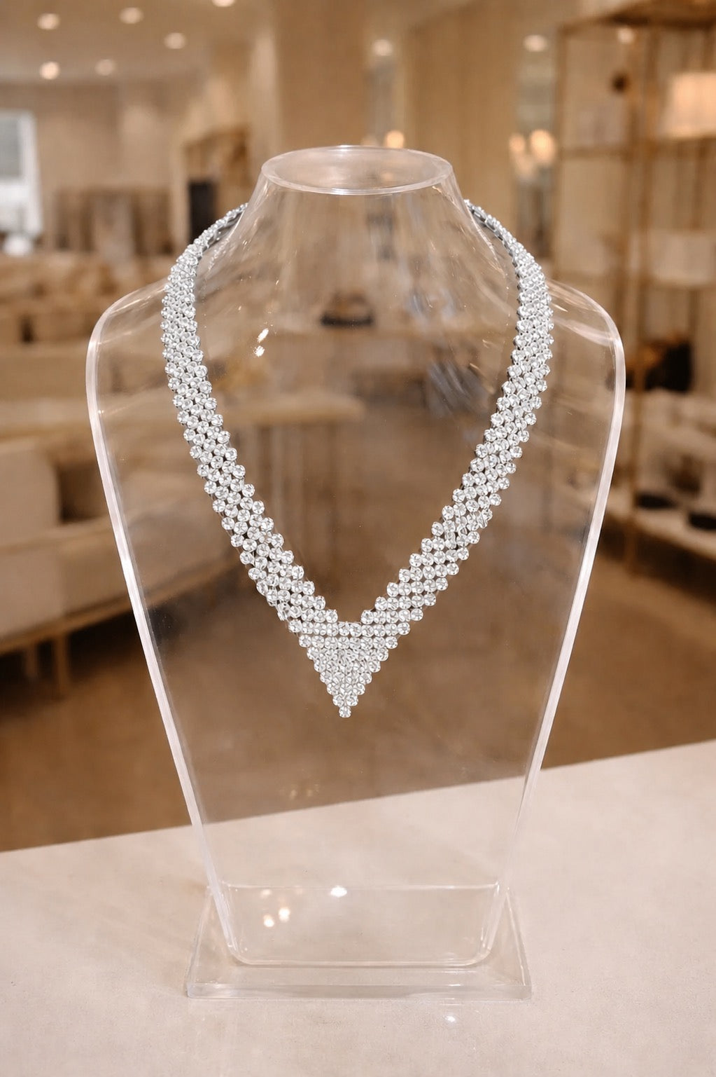 Silver Crystal Necklace