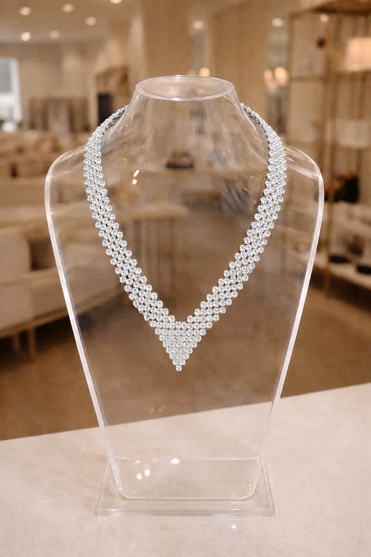 Silver Crystal Necklace