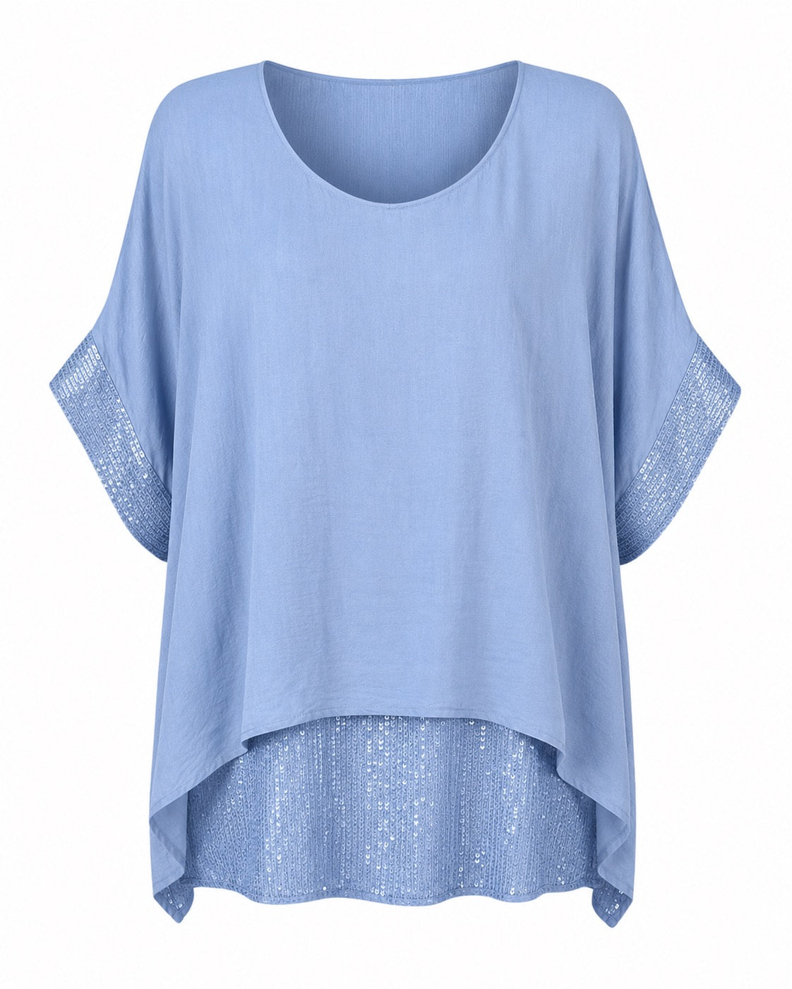Marta Sequin Blue Blouse
