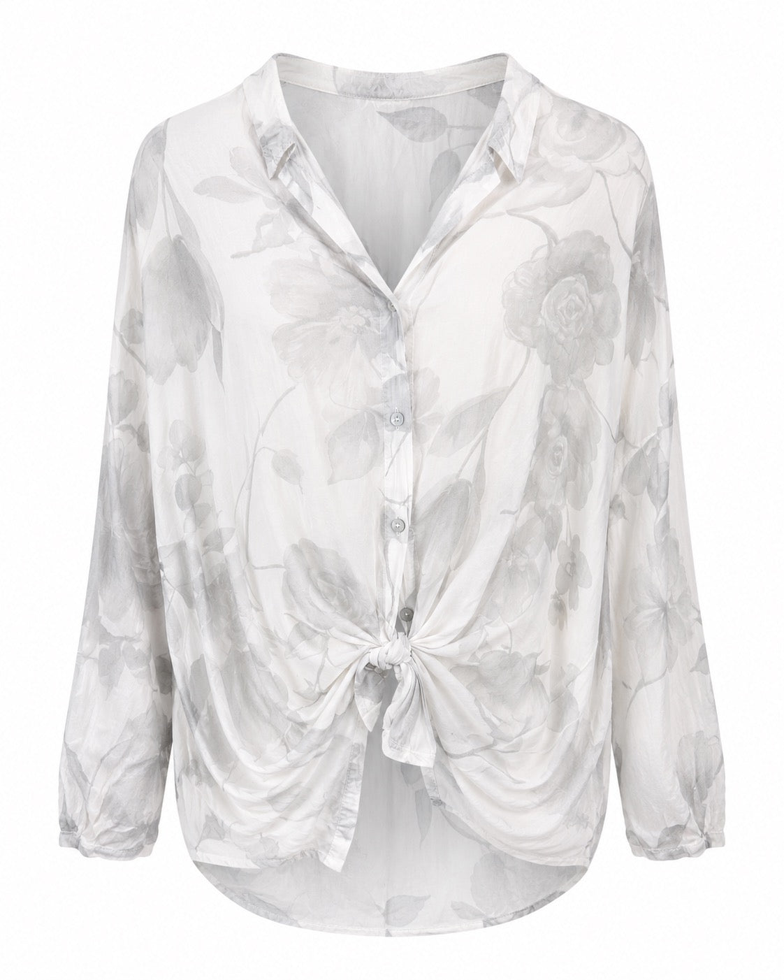 Rosalind Floral Tie-Front Blouse