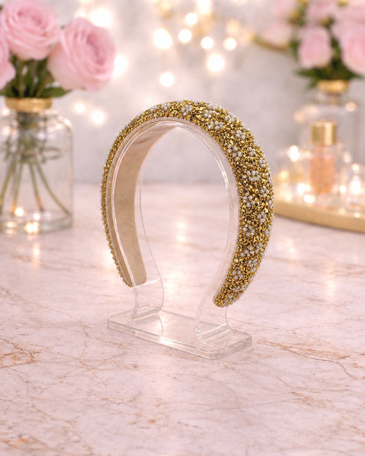 Gold and Pearl Headband