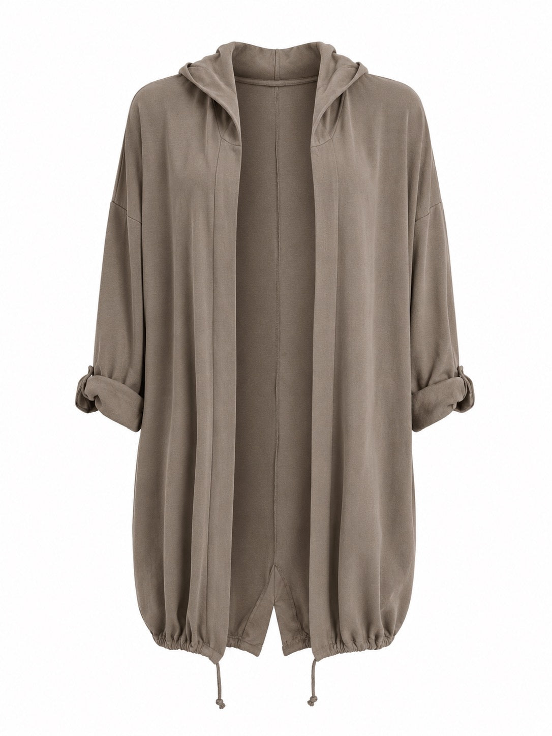 Wren Hooded Taupe Cardigan