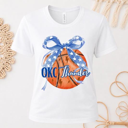 OKC Thunder Bow Basketball White