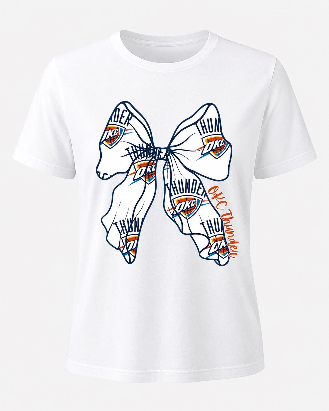 OKC Thunder Bow White
