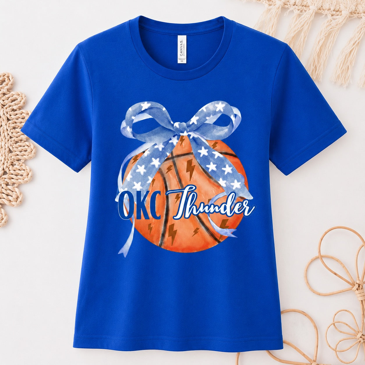OKC Thunder Bow Basketball Royal Blue