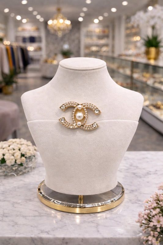 Inspired Pearl Brooch
