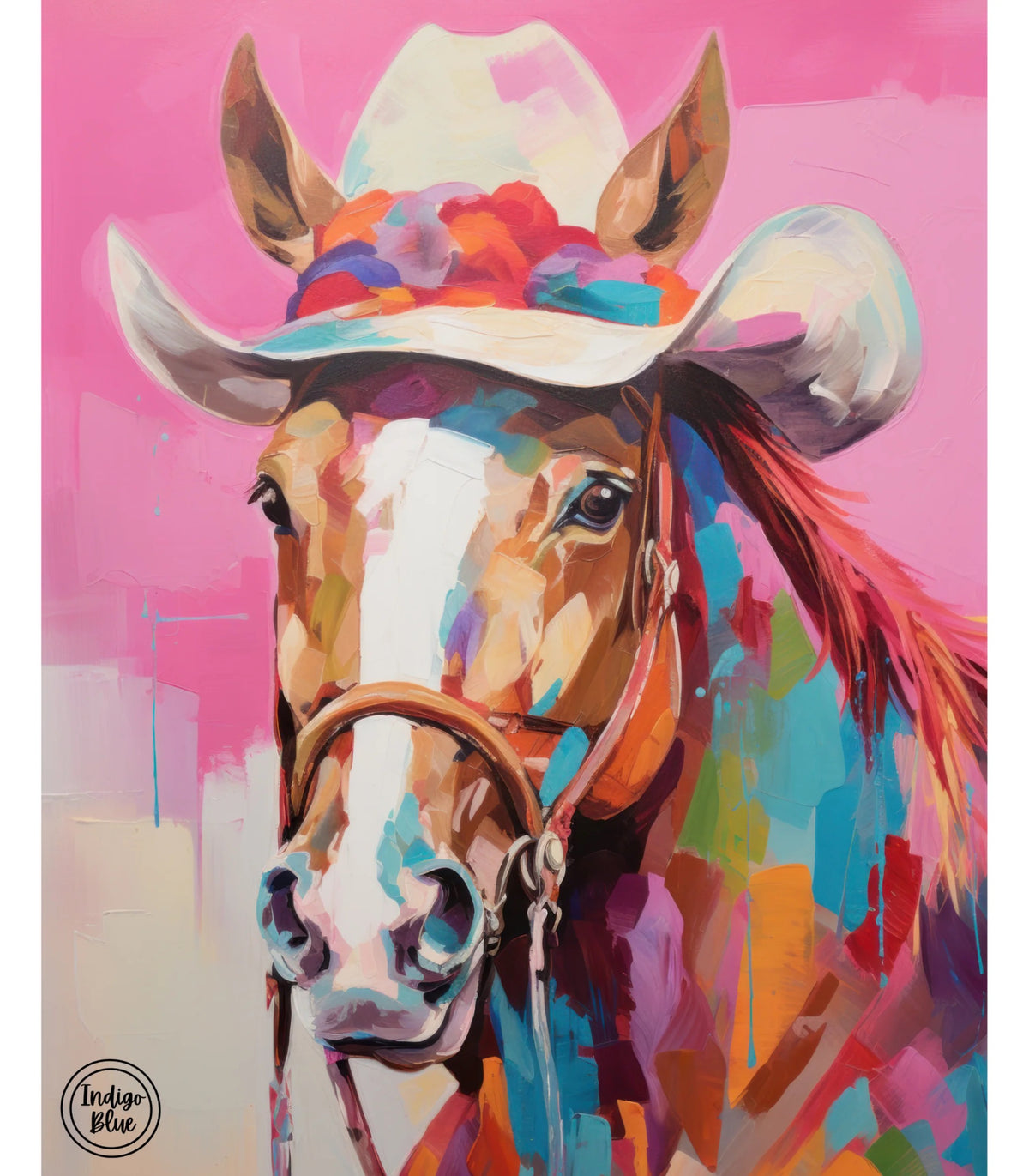 Indigo Blue - Painted Wild Horse Top *Preorder*