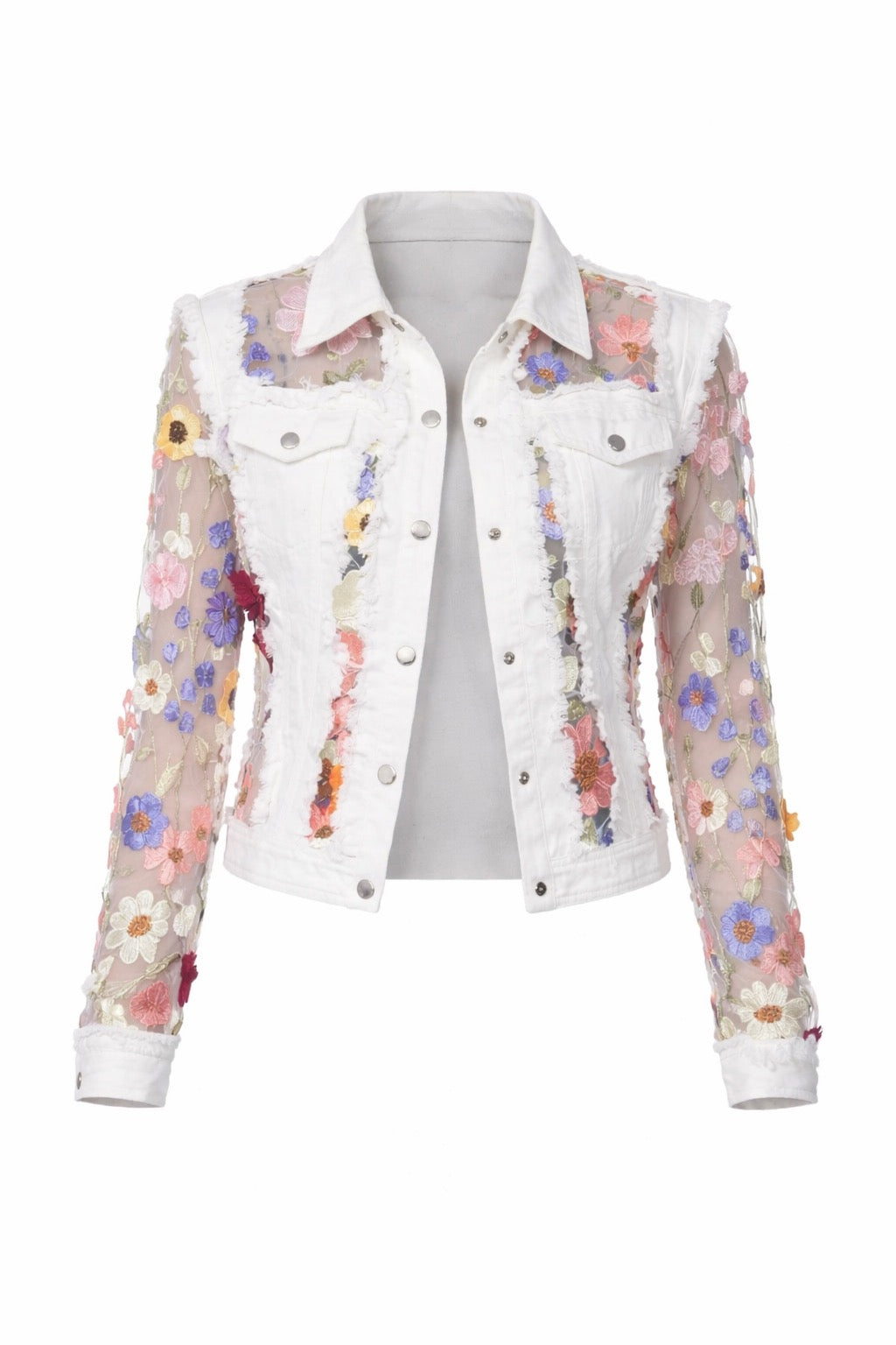 Briar Denim Flower/Lace Jacket
