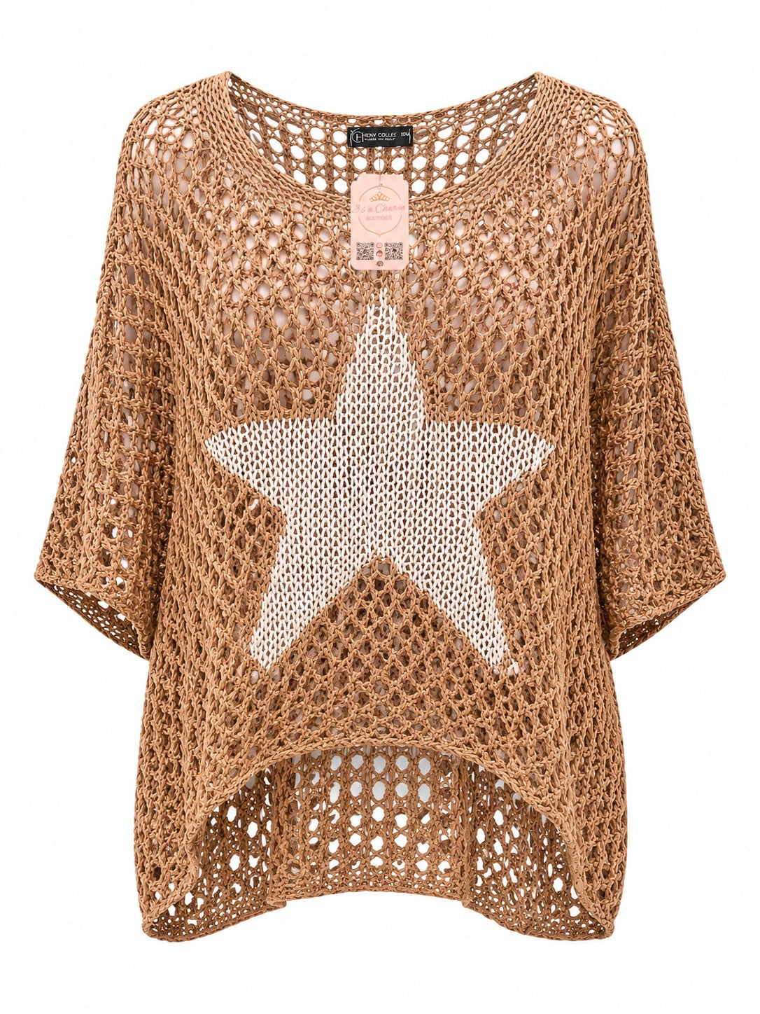 Starla Apricot with Cream Star Top
