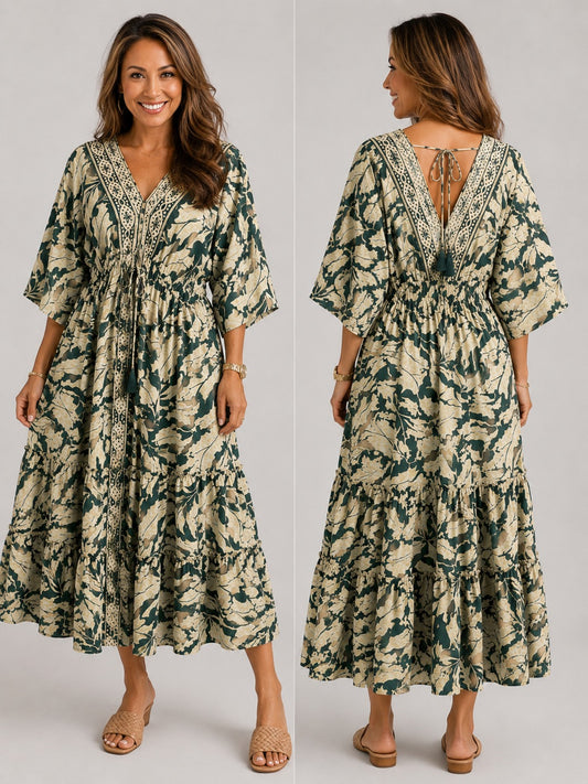 Isabella Heritage Print Dress O/S