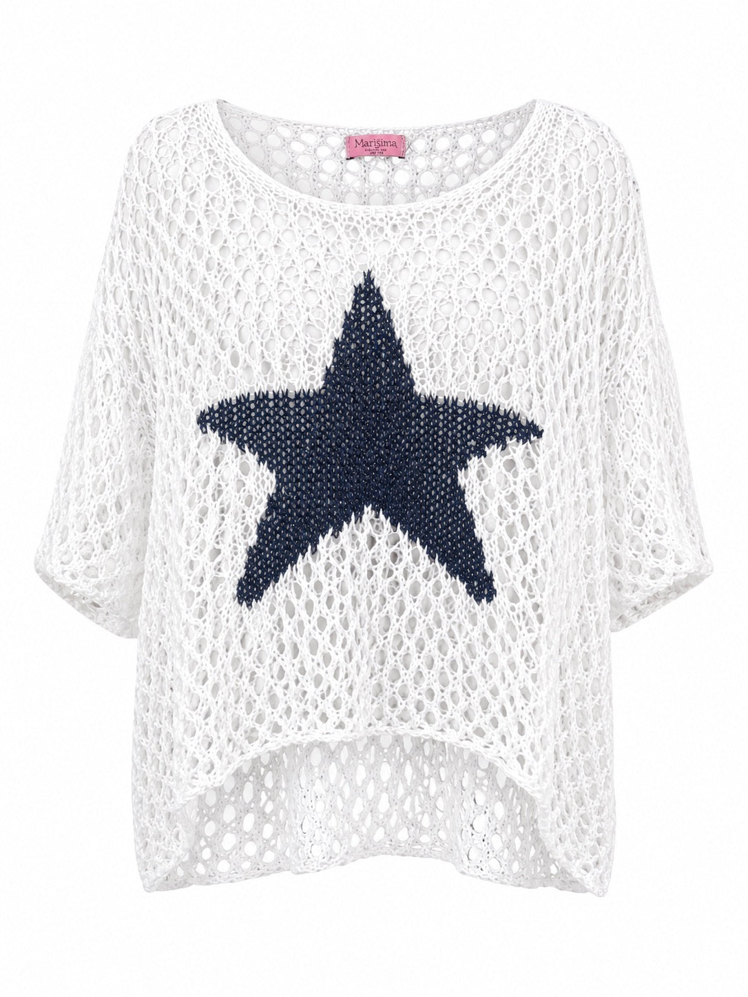 Starla White with Navy Star Top