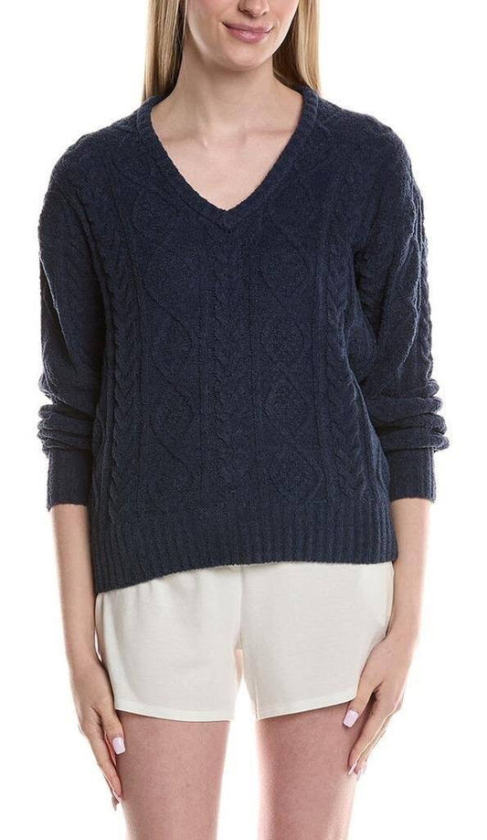 PJ Salvage Blue Cable Knit Sweater