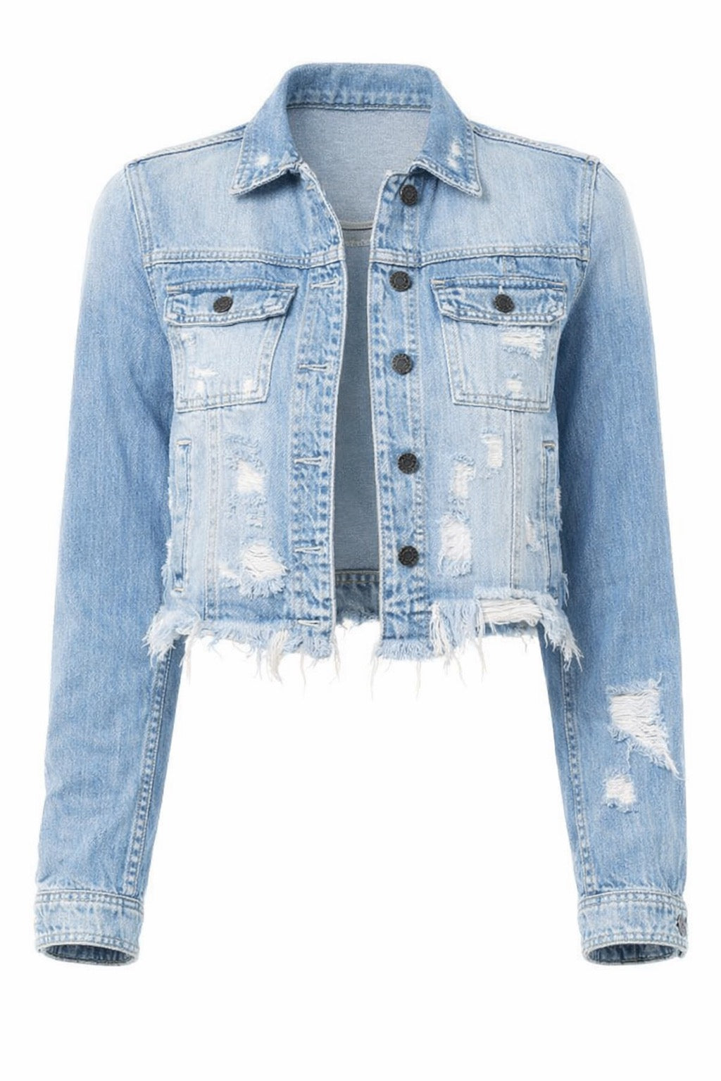 Rebel Fitted Jacket with Uneven Hem Black