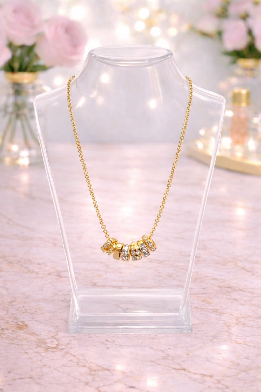 Gold Crystal Necklace