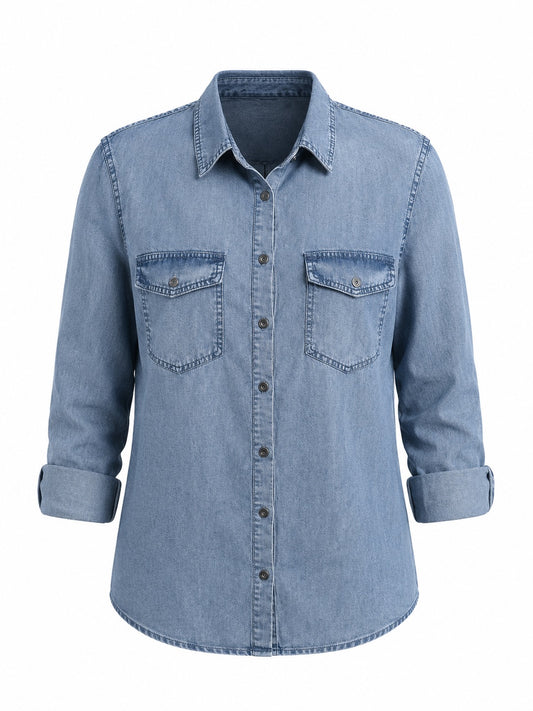Jolene Chambray Button-Up Shirt