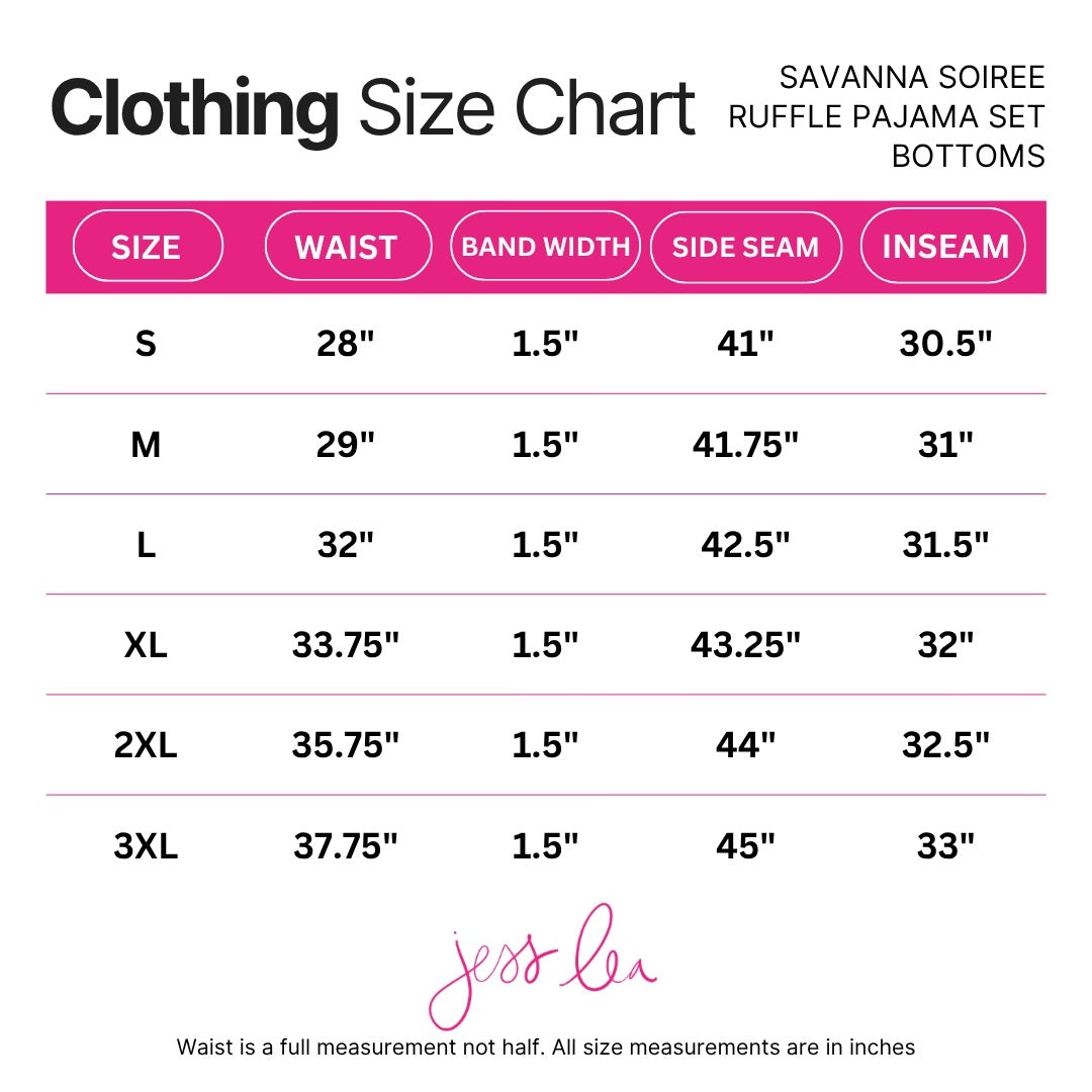 Savanna Soirée Ruffle Pajama Set