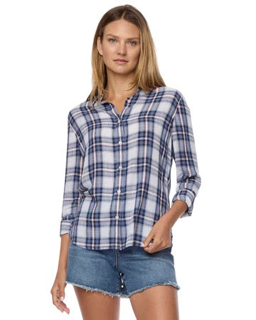 Caney Slubby Plaid Classic Shirt Blue Plaid