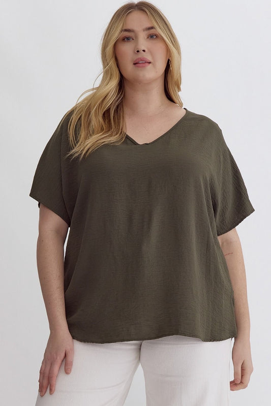 Cyndi Everyday Blouse Olive Green