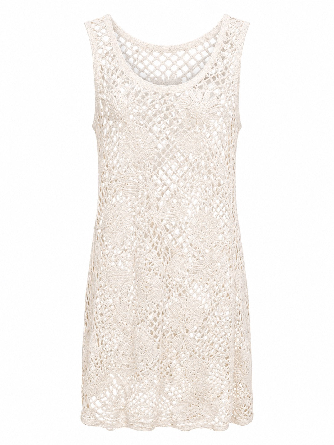 Lindsay Crochet Floral Pattern Tank Dress