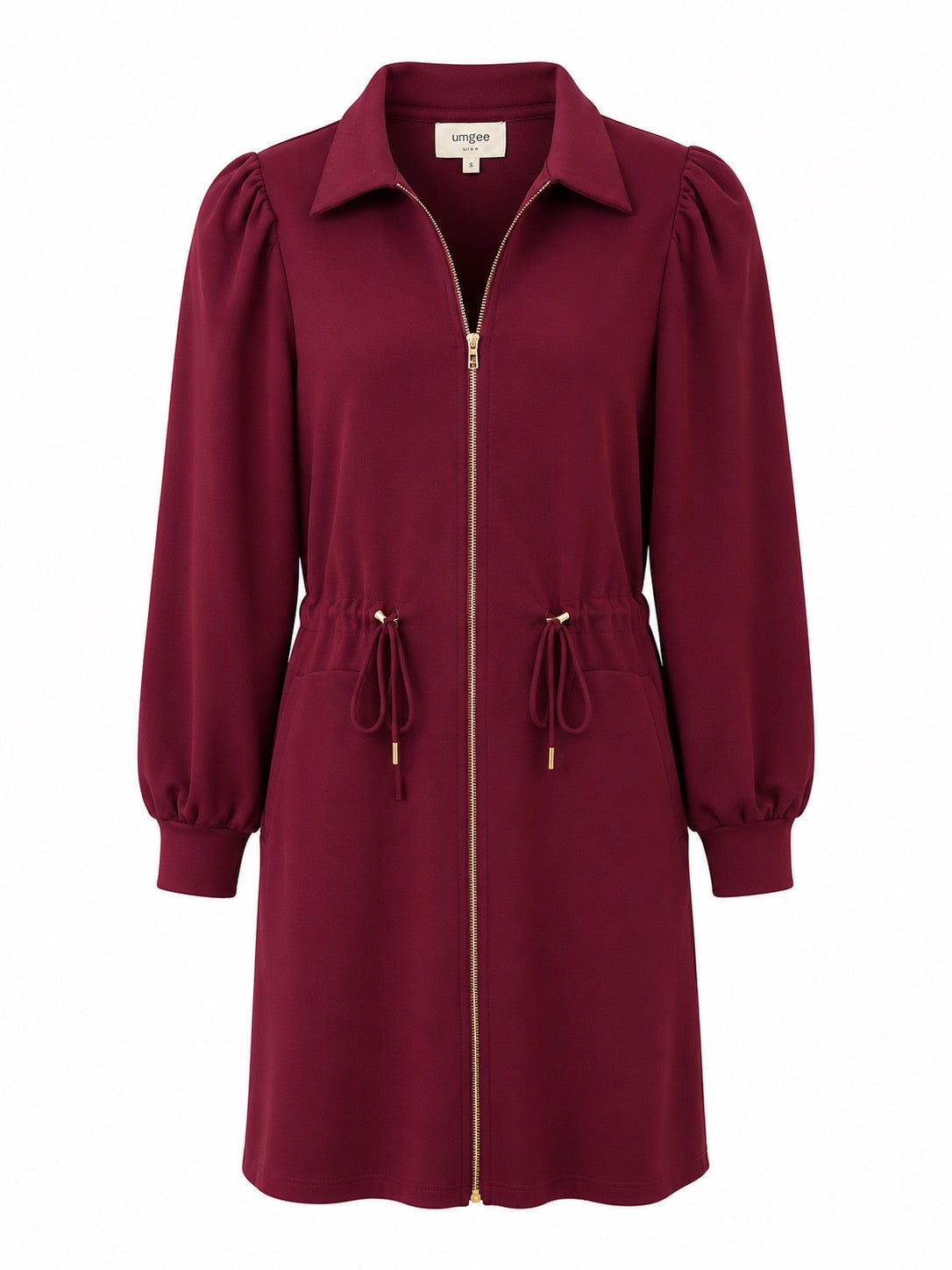 Juliette Luxeknit V Neck Dress Burgundy