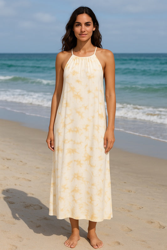 Marigold Yellow Tie Dye Dress