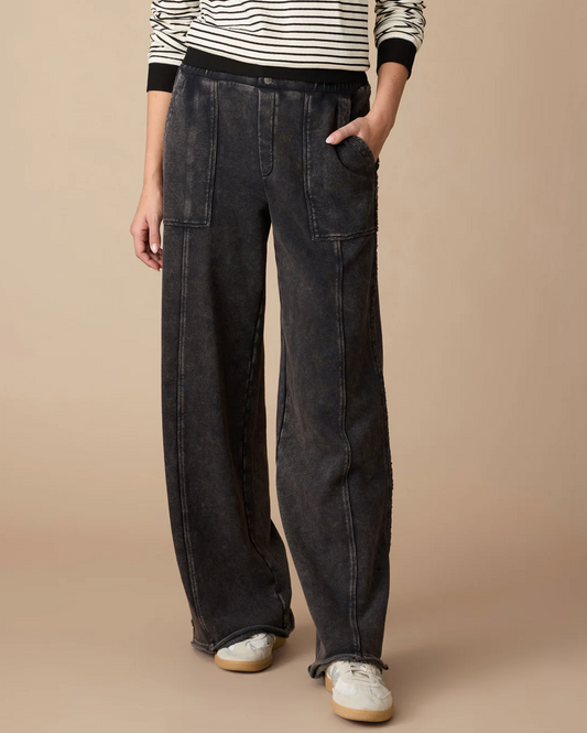 Dolly French Terry Utility Pant Washed Black