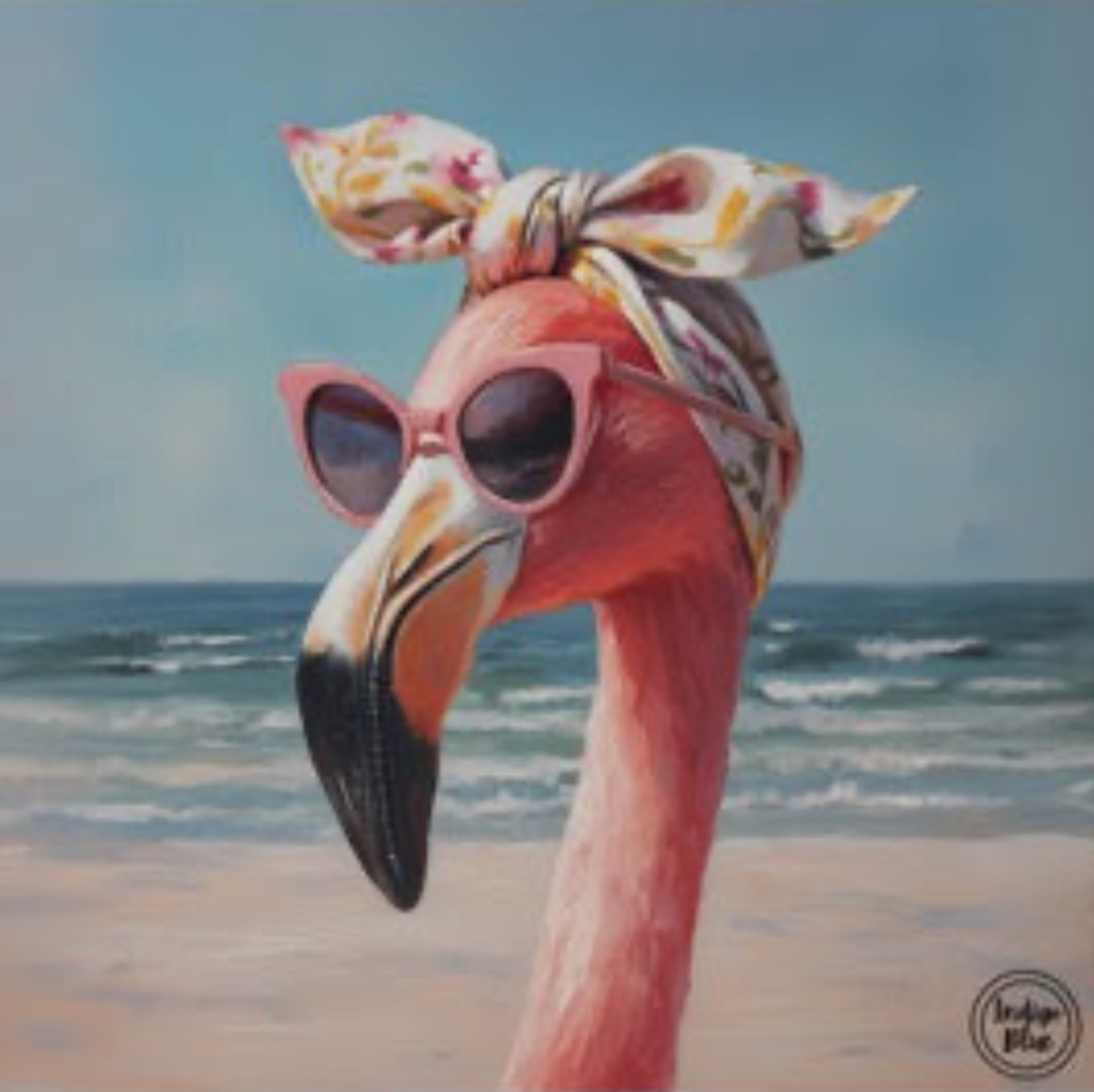 Indigo Blue - Beach Vibe Flamingo Top *Preorder*