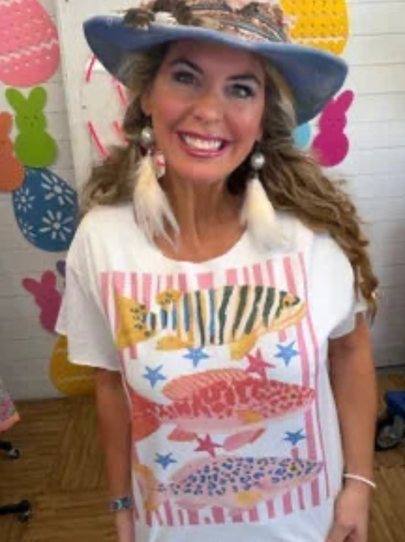 Indigo Blue - Coastal Striped Fish Top *Preorder*
