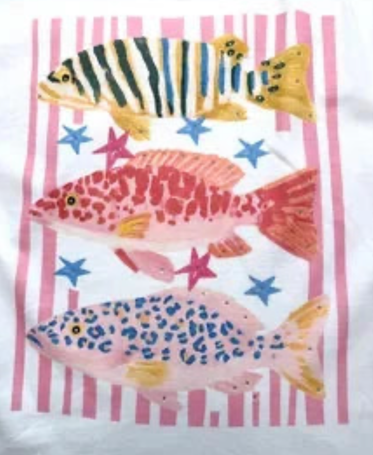 Indigo Blue - Coastal Striped Fish Top *Preorder*