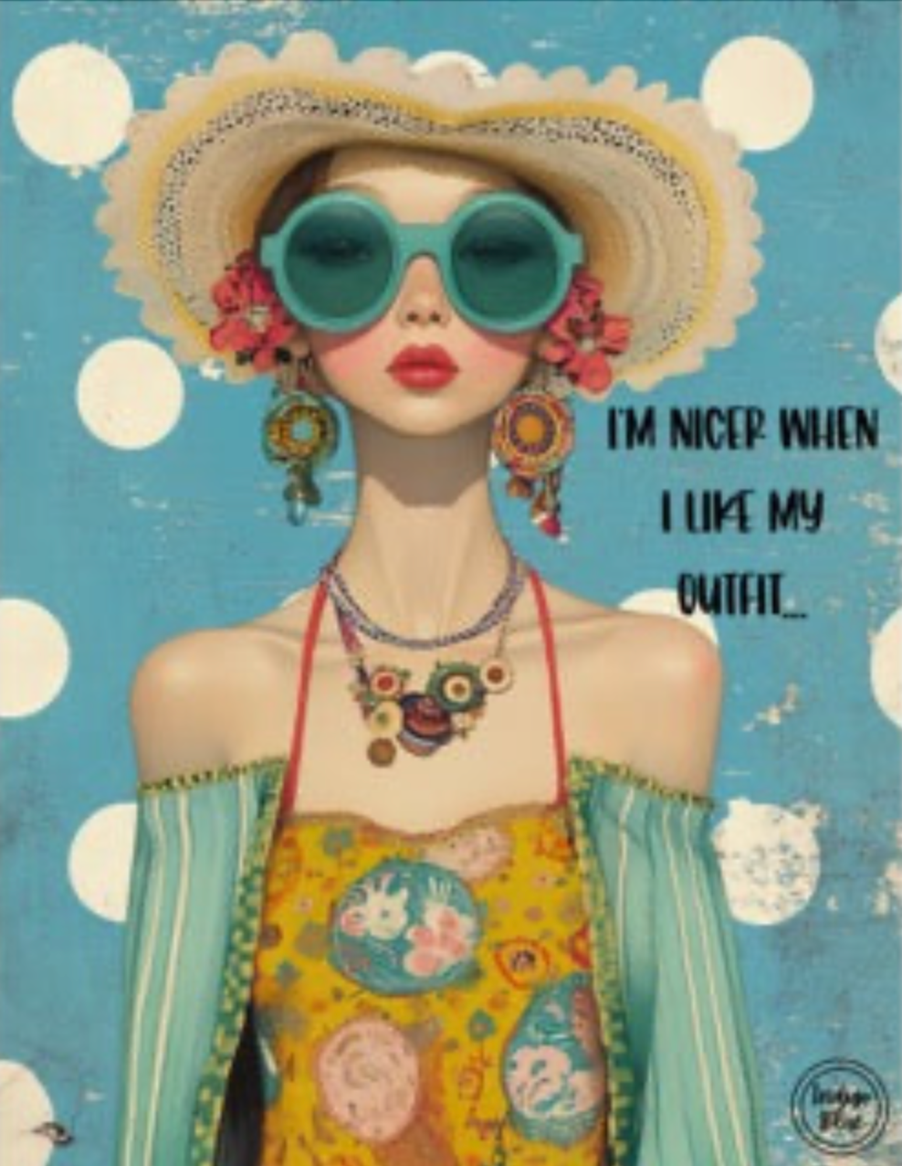 Indigo Blue - I'm Nicer When I Like My Outfit Top *Preorder*