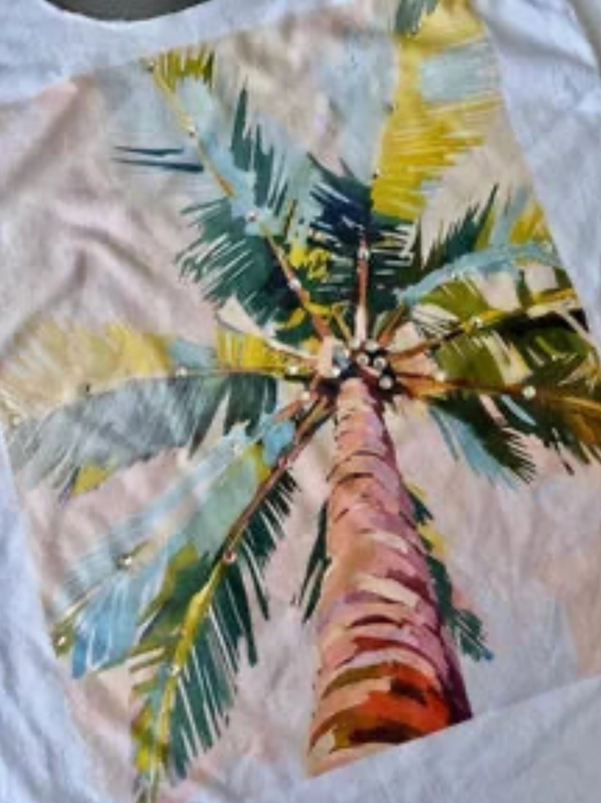 Indigo Blue - Palm Tree Vibes Top *Preorder*