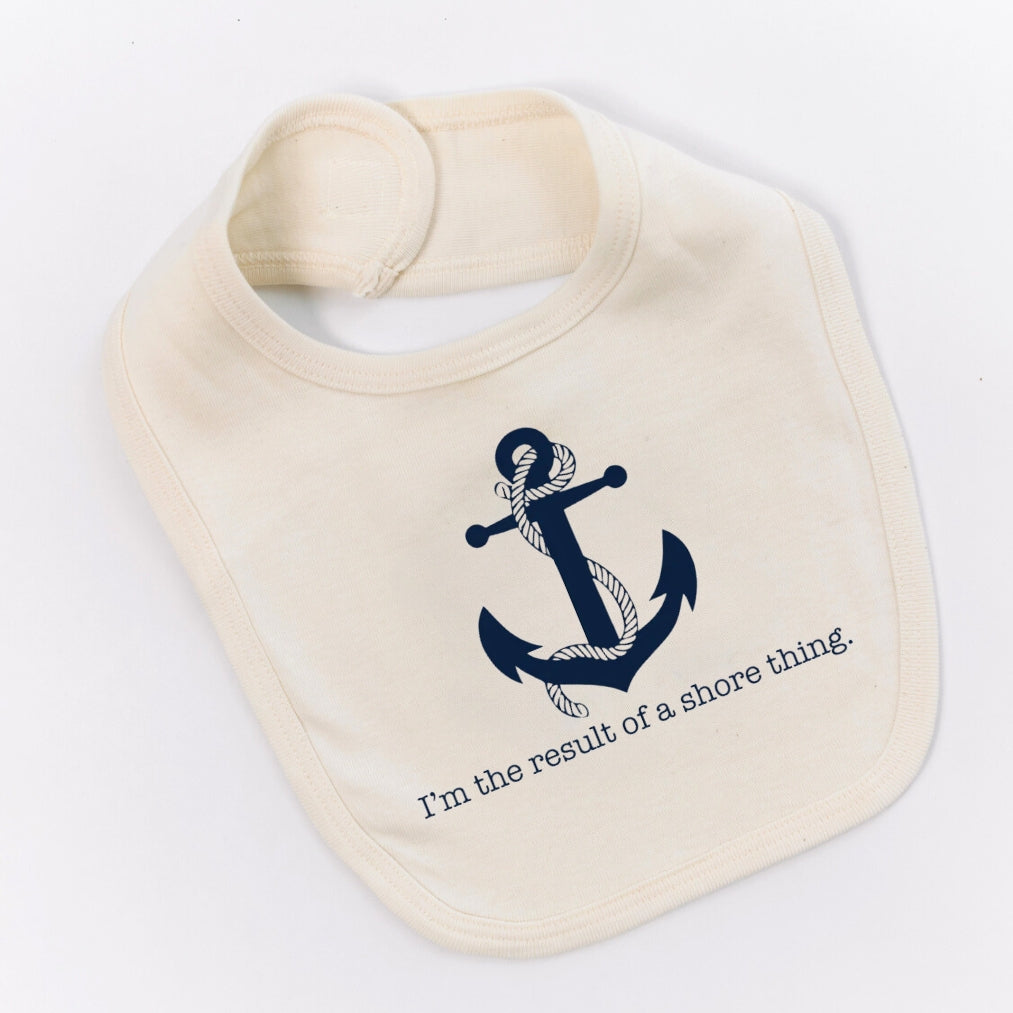 Shore Thing Nautical Baby Bib Anchor